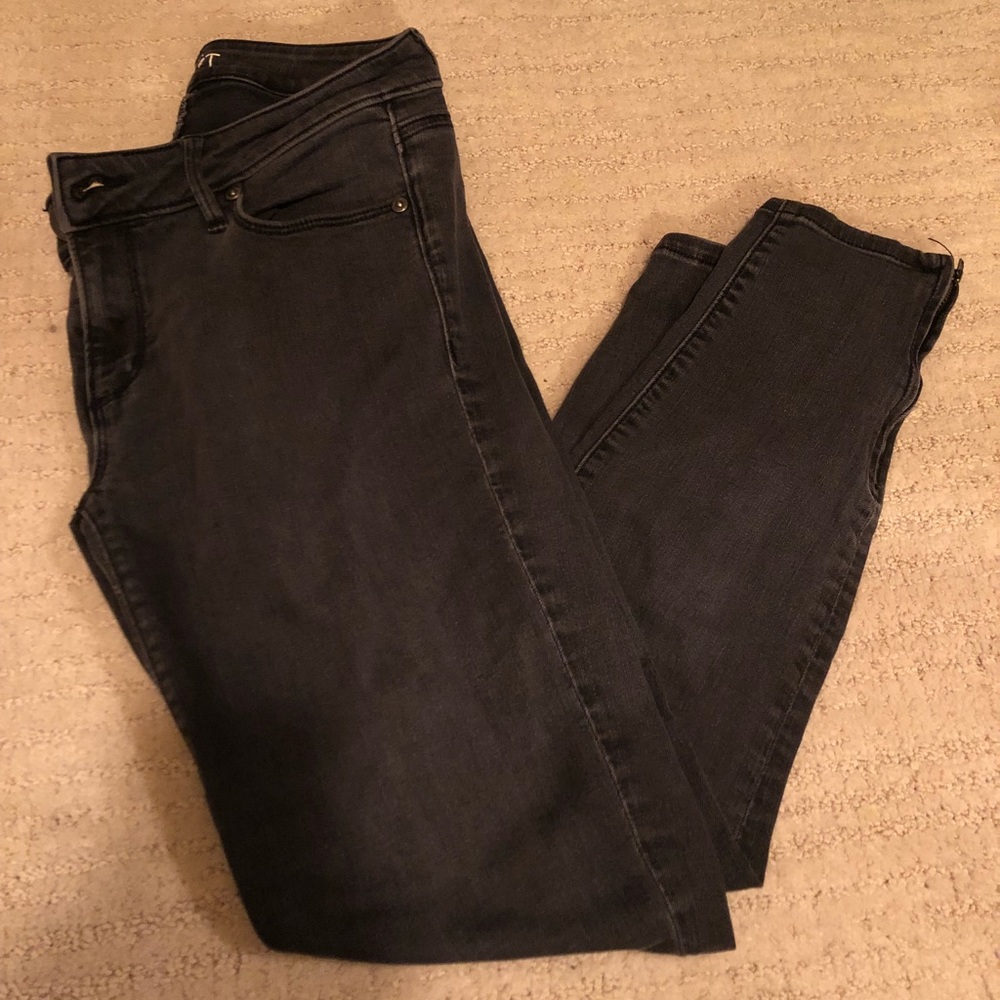 Black cropped Loft jeans